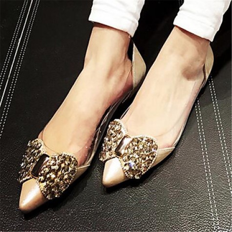 Women's Flats Summer Comfort / Closed Toe PU Casual Flat Heel Others Silver / Gold