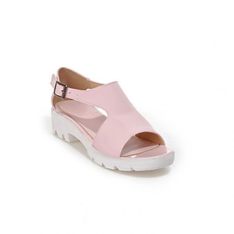 Women's ShoesPlatform Peep Toe / Platform Sandals Outdoor / Dress / Casual Pink / Silver / Gold