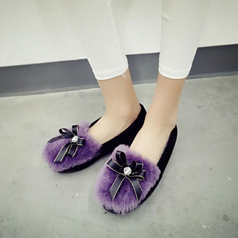 Women's Flats Spring / Fall / Winter Others Dress Flat Heel Bowknot / Slip-on Purple Others