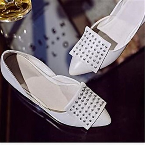 Women's Flats Summer Comfort / Closed Toe PU Casual Flat Heel Others Black / Yellow / White