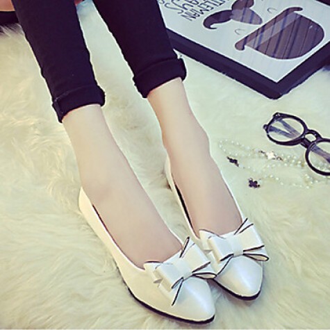 Women's ShoesFlat Heel Comfort/Pointed Toe Bowknot Flats Casual